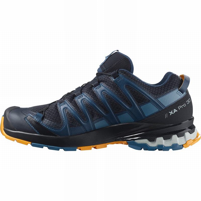 Chaussure de Randonnée Salomon XA PRO 3D V8 Homme Bleu Marine Bleu | WDJOG-6437