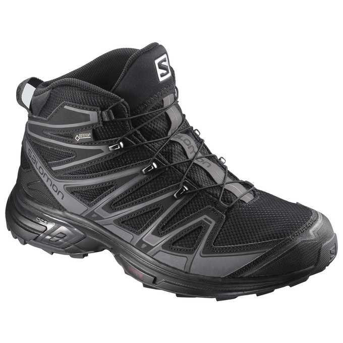 Chaussure de Randonnée Salomon X-CHASE MID GTX W Femme Noir | SGVRY-3472