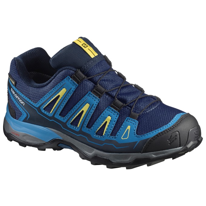 Chaussure de Randonnée Salomon X-ULTRA GTX J Enfant Bleu Marine Noir | NBSIP-7920