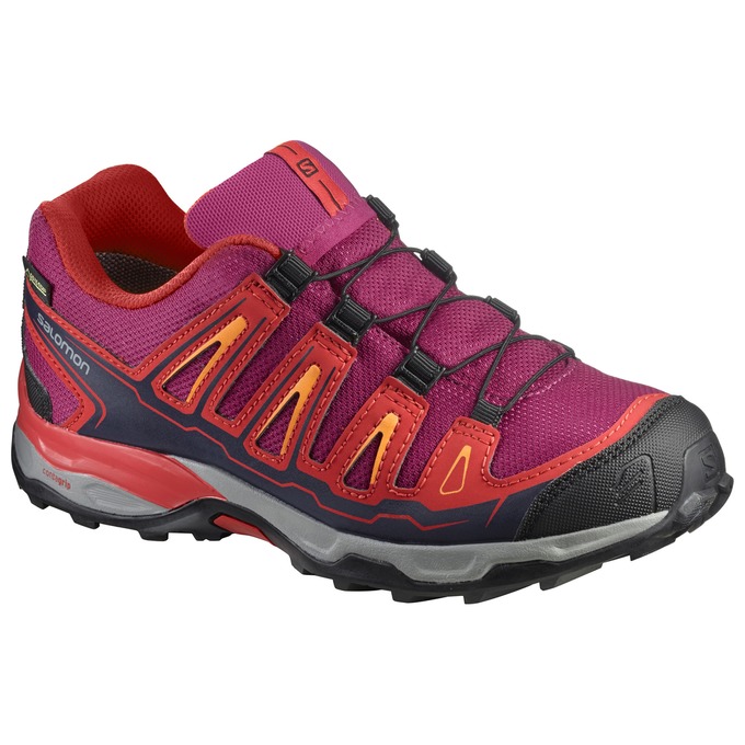 Chaussure de Randonnée Salomon X-ULTRA GTX J Enfant Violette Orange | WDOVR-7458