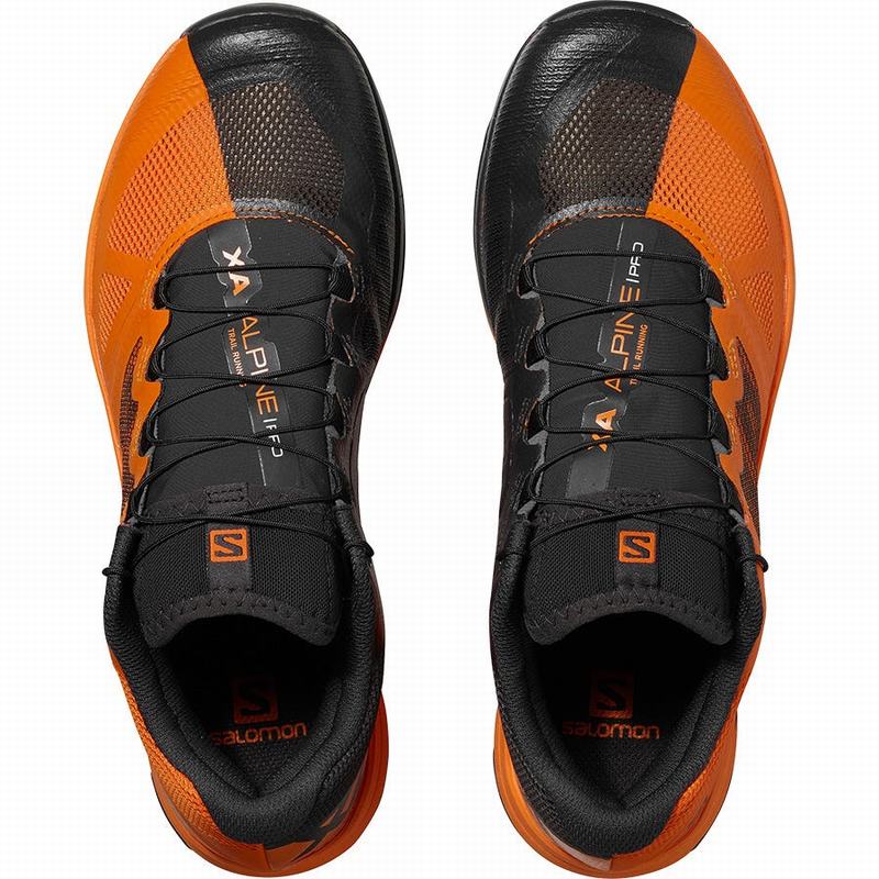 Chaussure de Randonnée Salomon X ALPINE /PRO Homme Grise Foncé Orange | TPYCL-3857