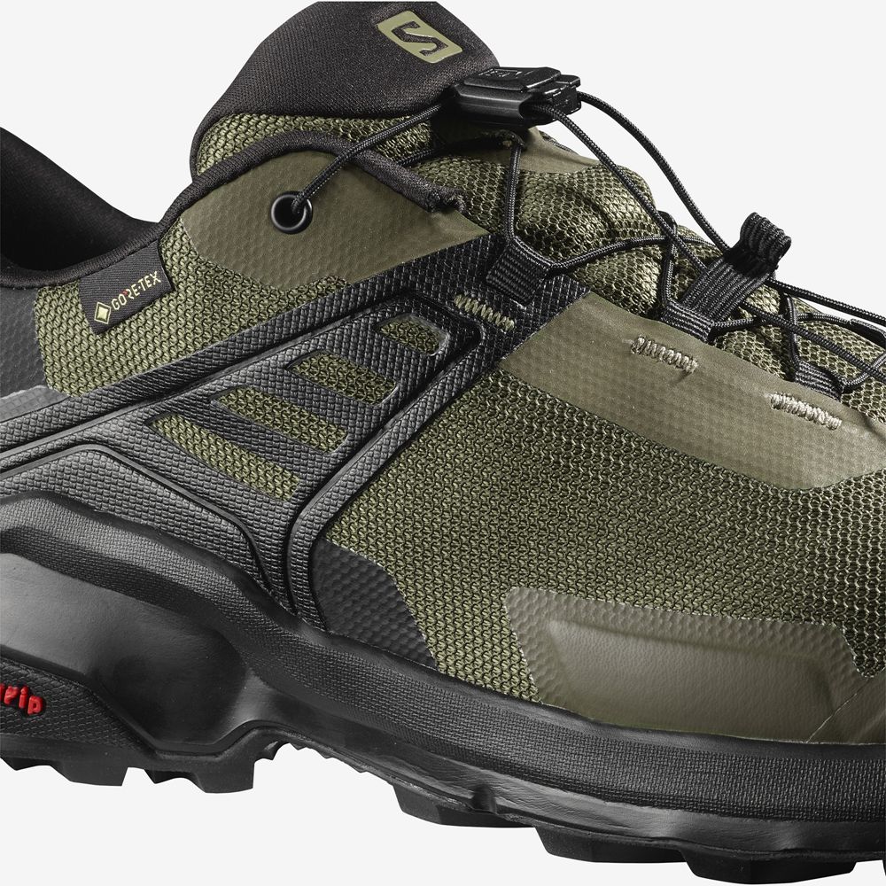 Chaussure de Randonnée Salomon X RAISE GORE-TEX Homme Vert Olive Vert | YHUTR-5029