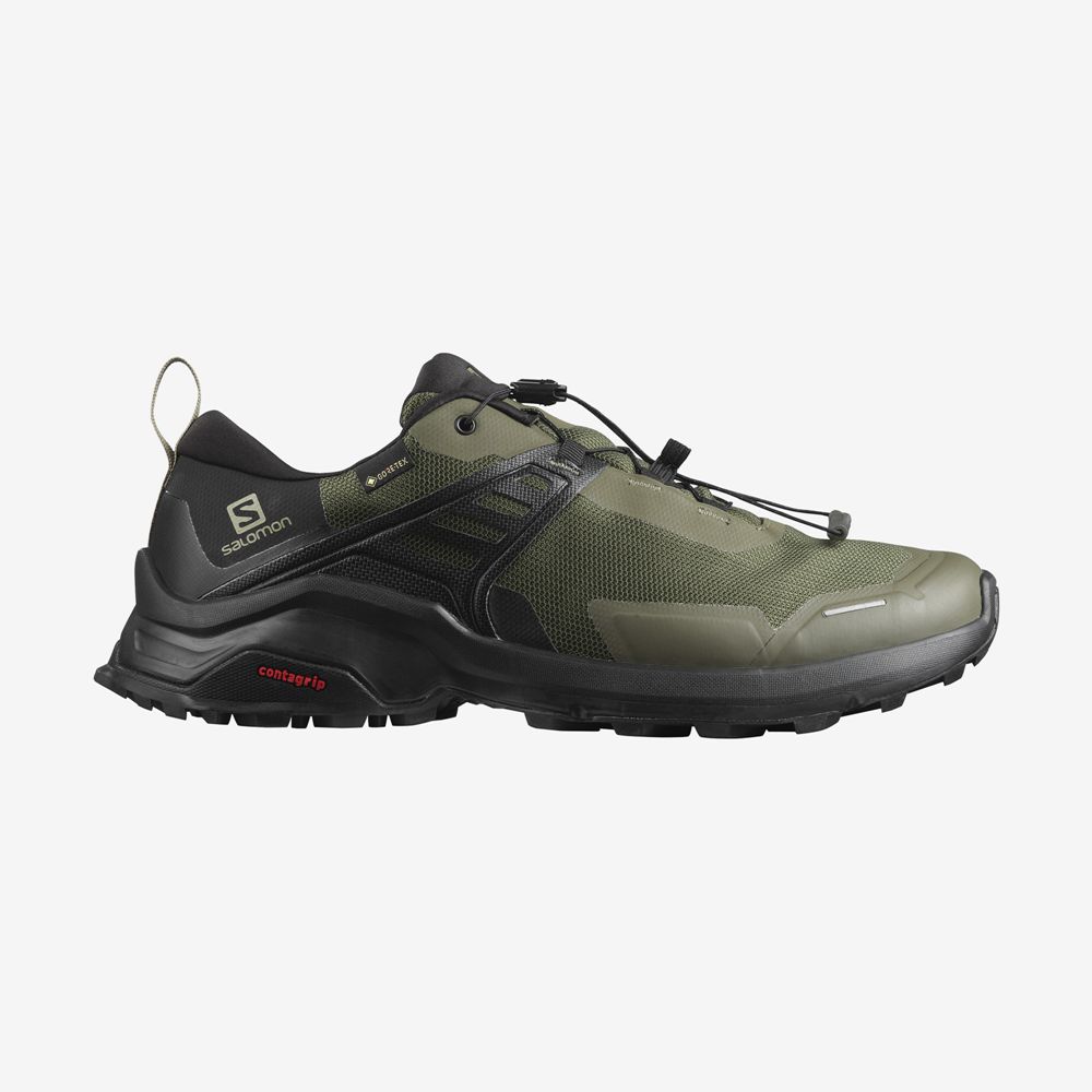 Chaussure de Randonnée Salomon X RAISE GORE-TEX Homme Vert Olive Vert | YHUTR-5029