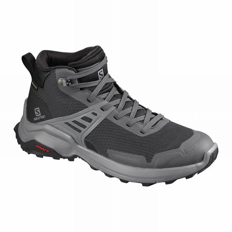 Chaussure de Randonnée Salomon X RAISE MID GORE-TEX Femme Bleu Foncé Noir | QAOCG-6983