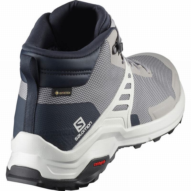 Chaussure de Randonnée Salomon X RAISE MID GORE-TEX Homme Grise Bleu Marine | PTCYM-9708