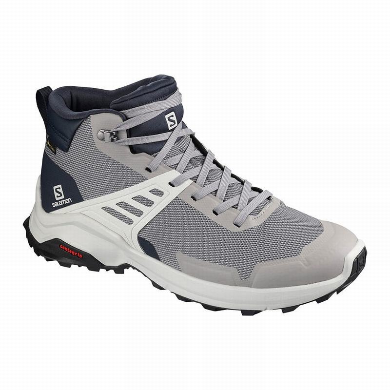 Chaussure de Randonnée Salomon X RAISE MID GORE-TEX Homme Grise Bleu Marine | PTCYM-9708