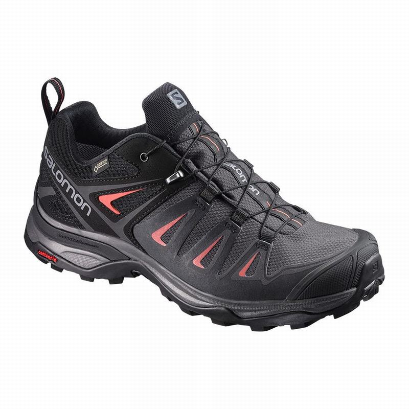 Chaussure de Randonnée Salomon X ULTRA 3 GORE-TEX Femme Noir Rouge | CIBUS-3485