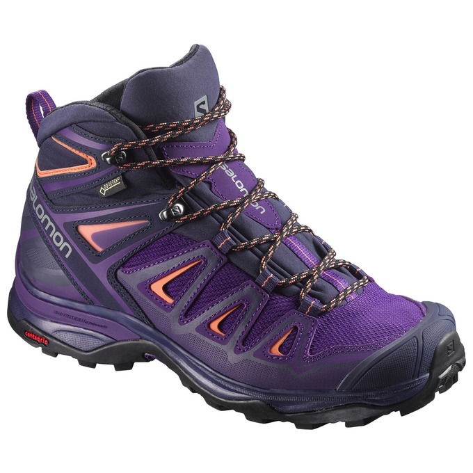 Chaussure de Randonnée Salomon X ULTRA 3 MID GTX W Femme Violette | DMBVW-5236