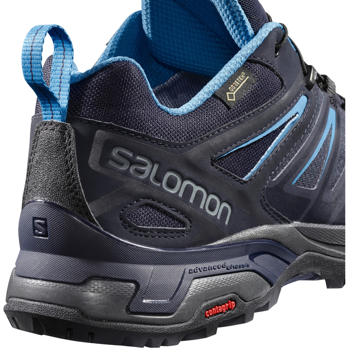 Chaussure de Randonnée Salomon X ULTRA 3 GTX Homme Noir Bleu | CQNJG-2908