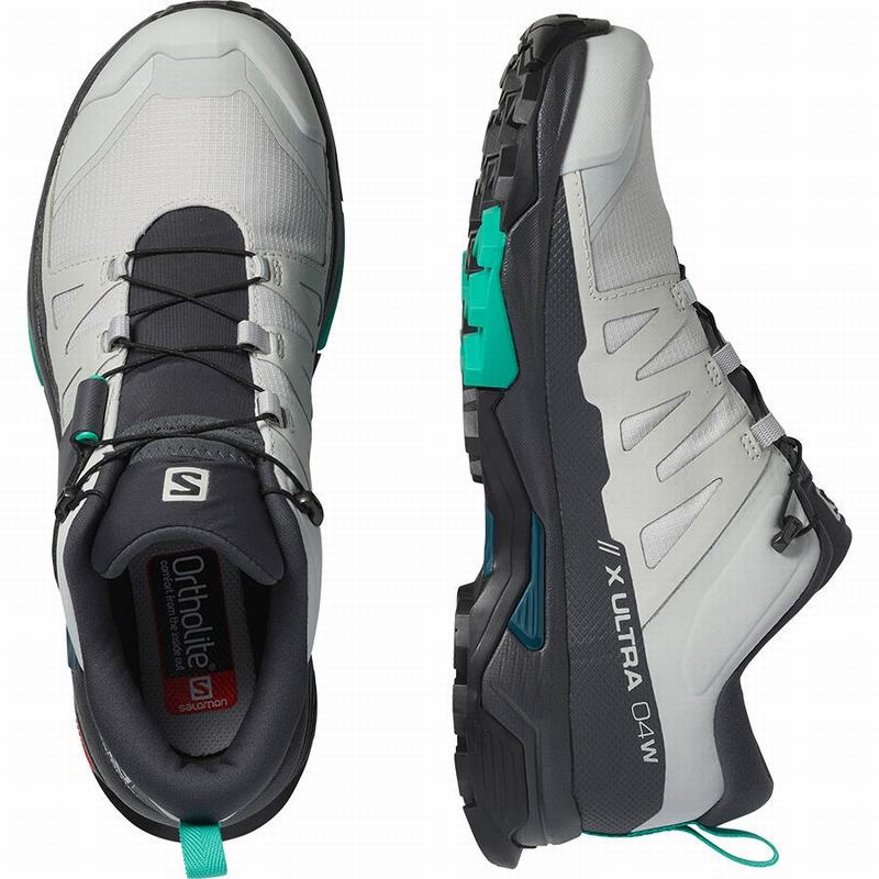 Chaussure de Randonnée Salomon X ULTRA 4 GORE-TEX Femme Grise Menthe | GXMTO-0796