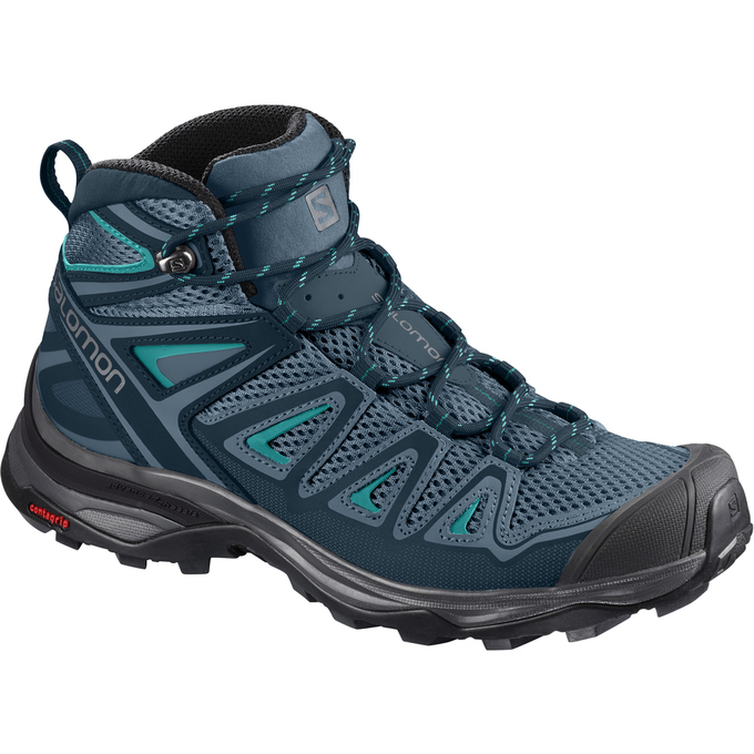 Chaussure de Randonnée Salomon X ULTRA MID 3 AERO W Femme Bleu Marine Noir | XLPMG-1296