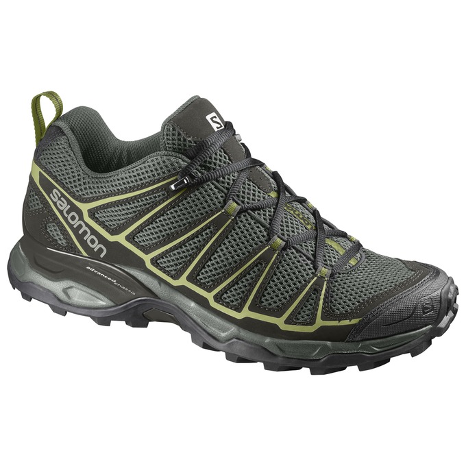 Chaussure de Randonnée Salomon X ULTRA PRIME Homme Vert Olive Noir | HTFIS-5612