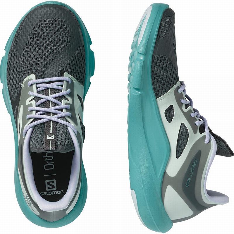 Chaussures Running Route Salomon PREDICT MOD Femme Vert Foncé Violette | VOPET-1457