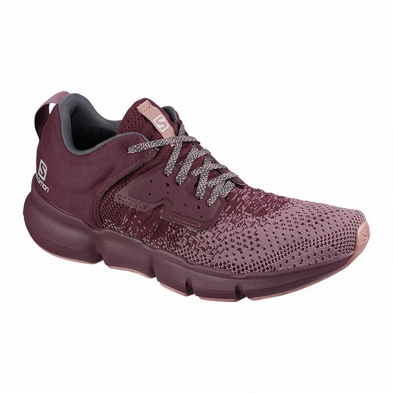 Chaussures Running Route Salomon PREDICT SOC W Femme Bordeaux Rouge Foncé | ZTHWM-1285