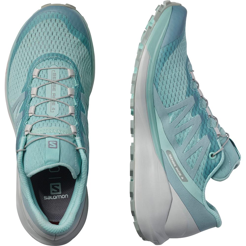 Chaussures Running Route Salomon SENSE RIDE 4 W Femme Bleu | GRJOA-2784