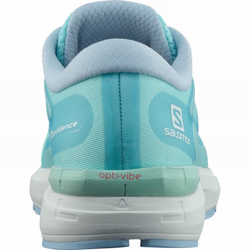 Chaussures Running Route Salomon SONIC 4 CONFIDENCE Femme Marron Turquoise Blanche | FXVUM-8910