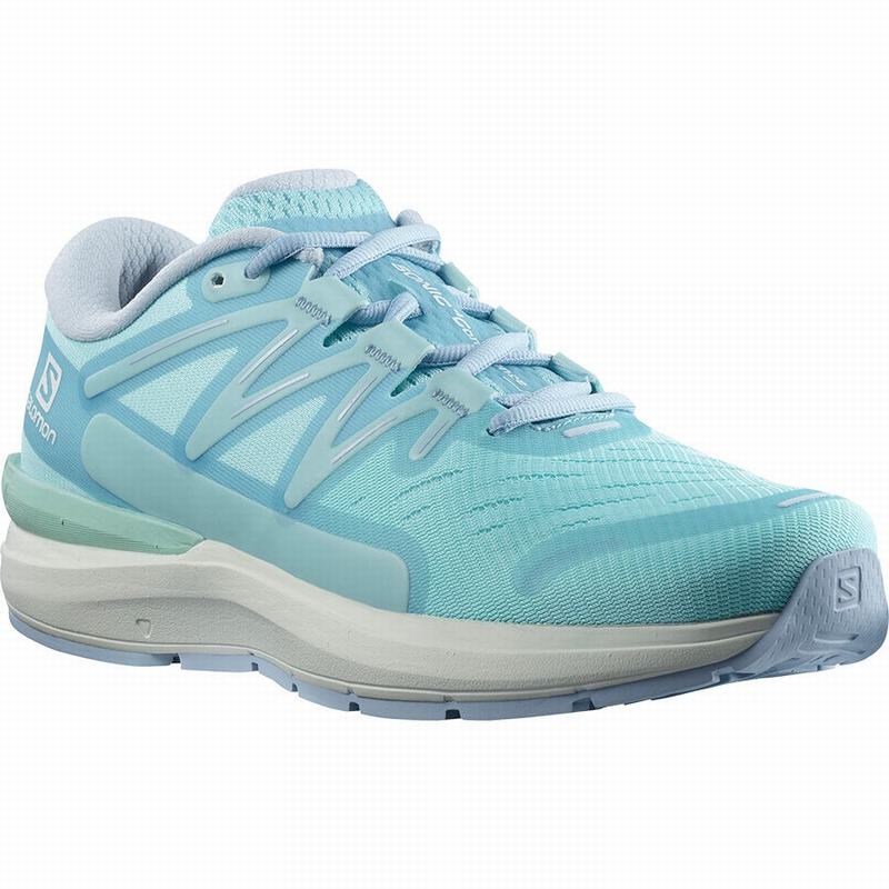 Chaussures Running Route Salomon SONIC 4 CONFIDENCE Femme Marron Turquoise Blanche | FXVUM-8910