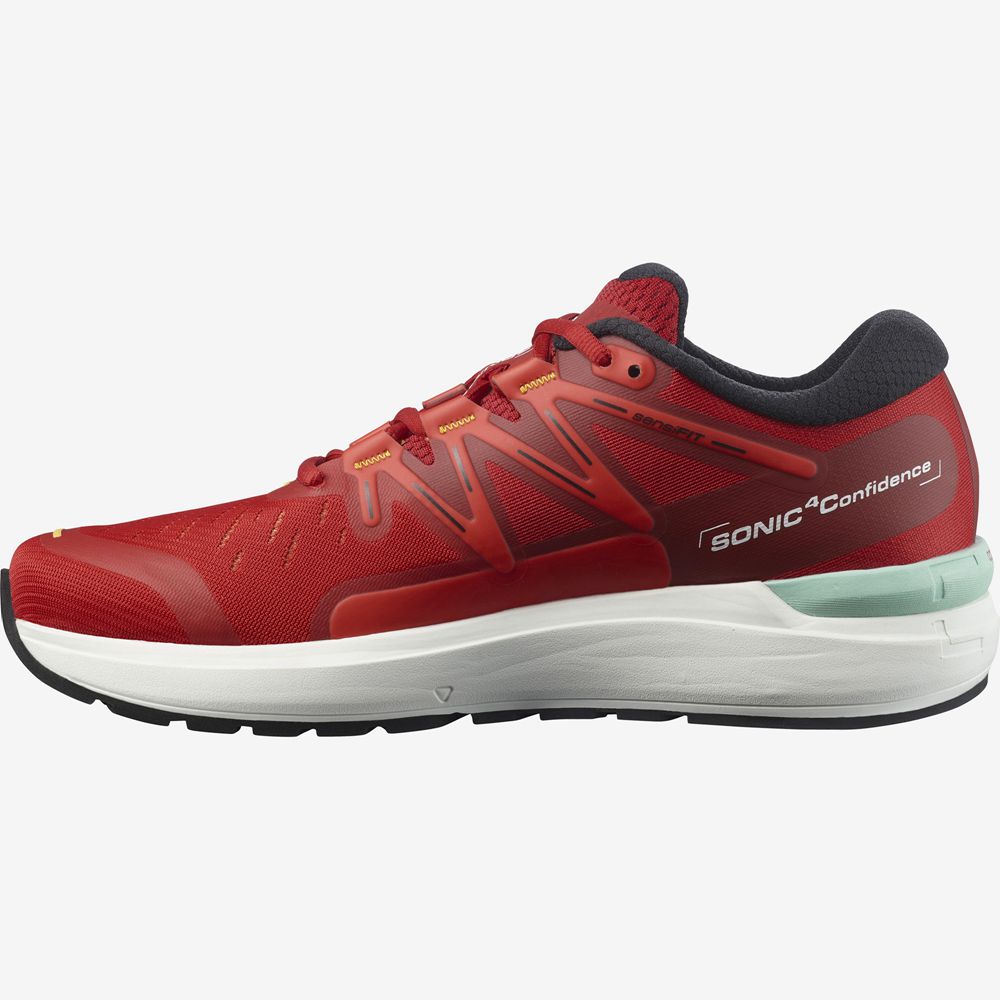 Chaussures Running Route Salomon SONIC 4 CONFIDENCE Homme Rouge | HOYNI-8436