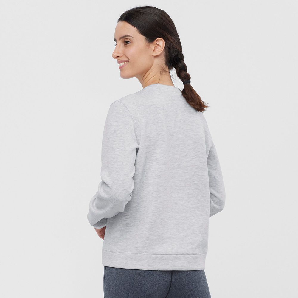 Couches Intermédiaires Salomon COMET CREW NECK PULL W Femme Grise | UPFKE-6749