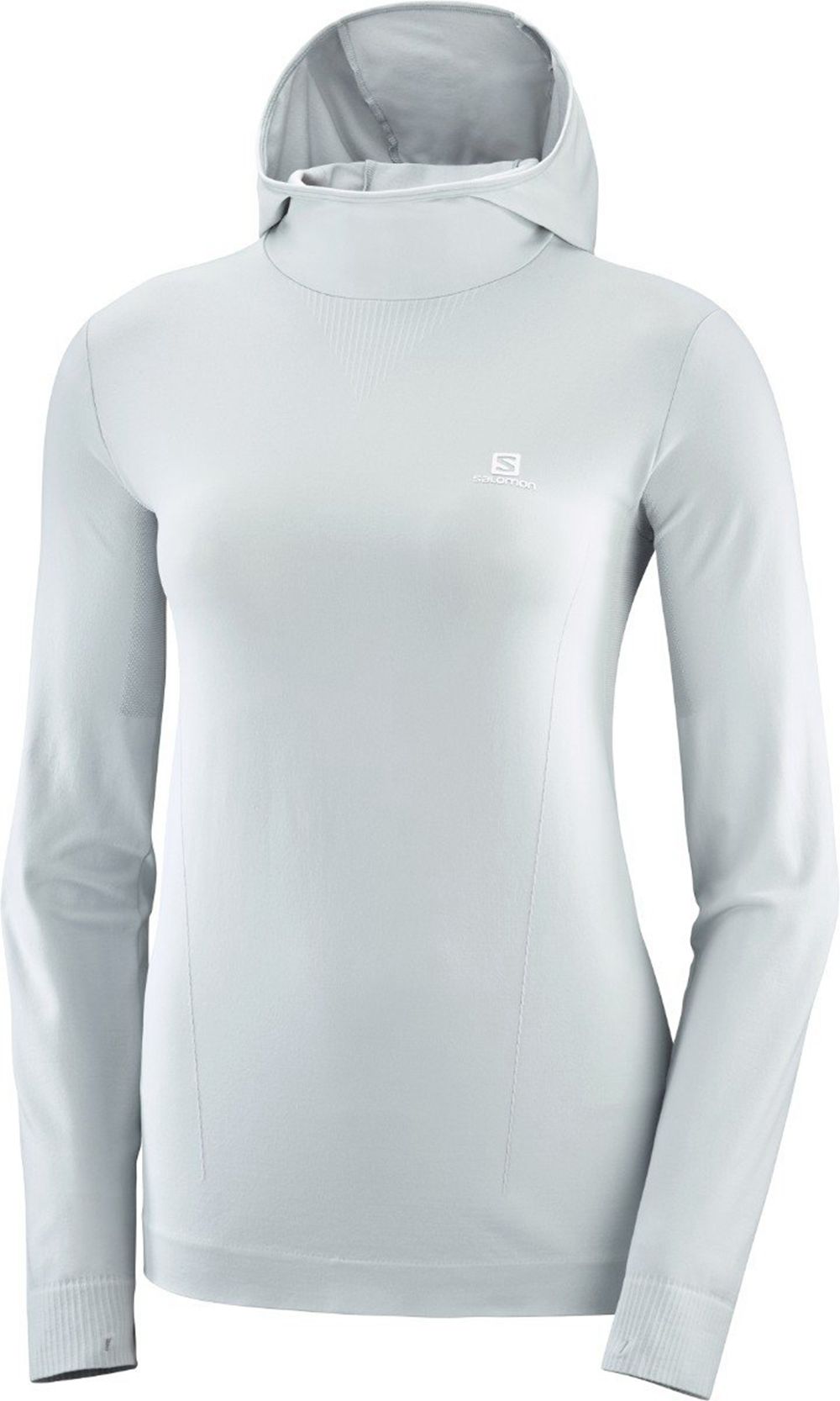 Couches Intermédiaires Salomon COMET SEAMLESS HOODIE Femme Azur | BSILG-6758