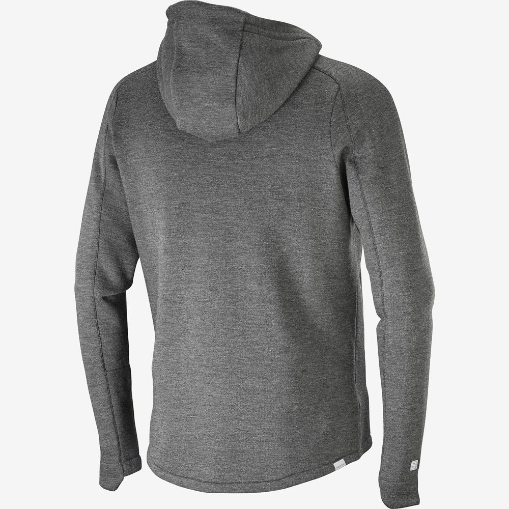 Couches Intermédiaires Salomon OUTLIFE TECH LS FZ MID HOODIE M Homme Grise | MLDXP-0612