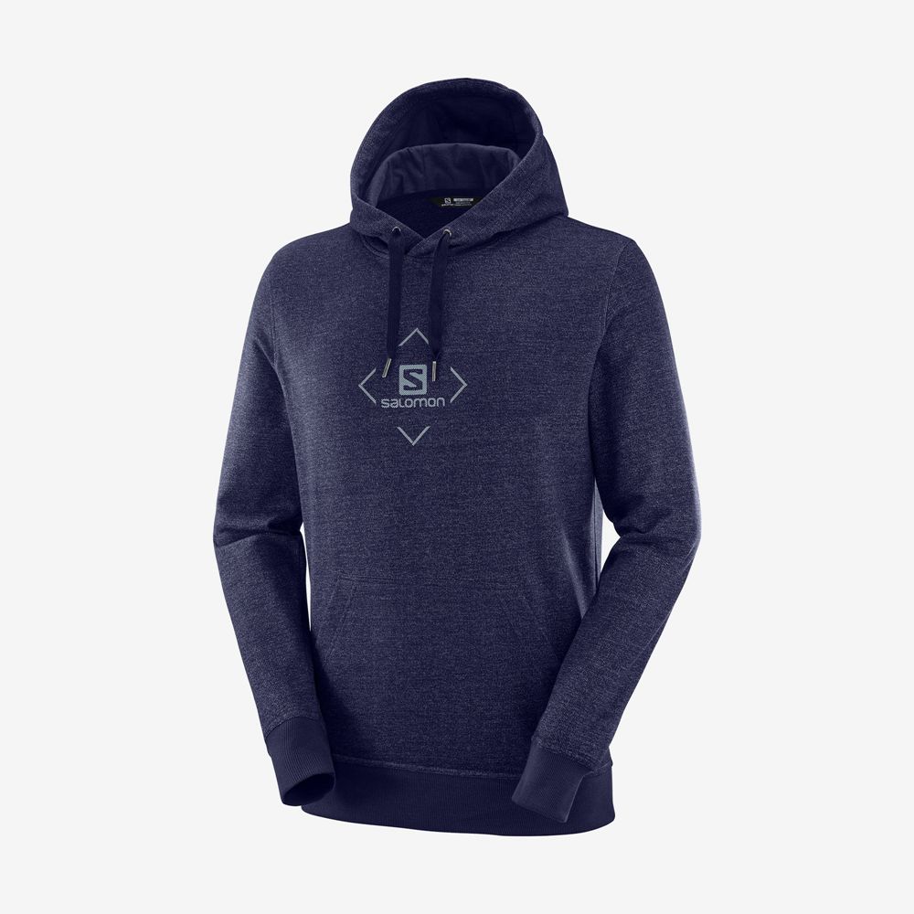 Couches Intermédiaires Salomon SHIFT HOODIE M Homme Bleu Marine | MYUBD-5632