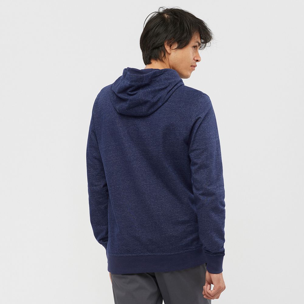 Couches Intermédiaires Salomon SHIFT HOODIE M Homme Bleu Marine | MYUBD-5632