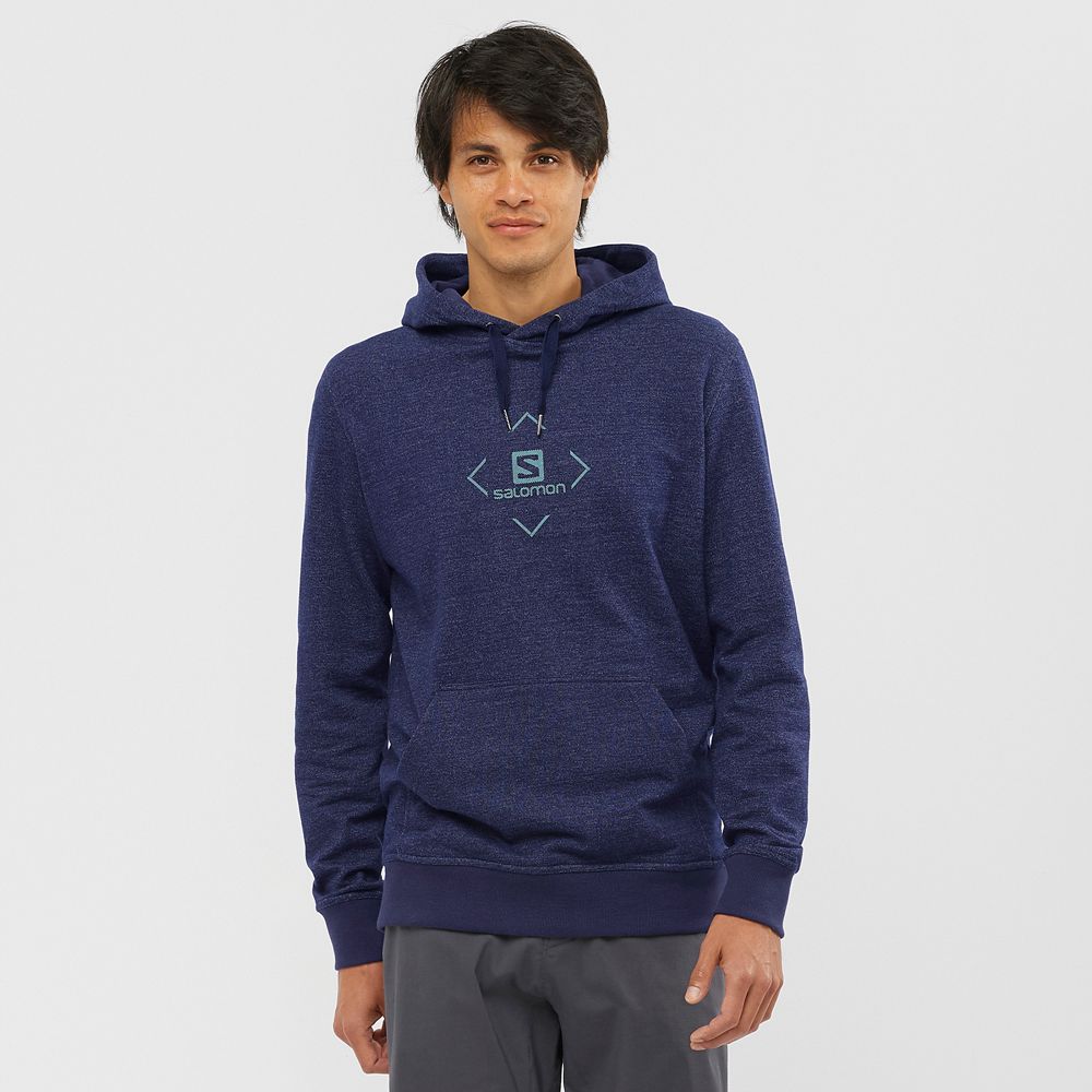 Couches Intermédiaires Salomon SHIFT HOODIE M Homme Bleu Marine | MYUBD-5632