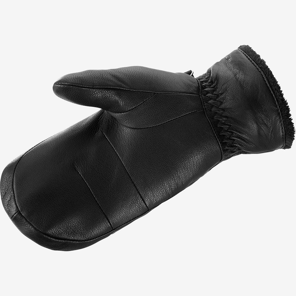 Gant Salomon NATIVE MITTEN W Femme Noir | JIEOH-3495