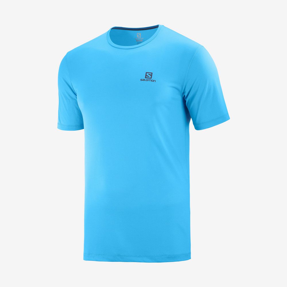 Hauts Salomon AGILE TRAINING Homme Turquoise | UCWVI-3475