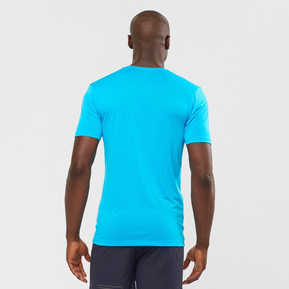 Hauts Salomon AGILE TRAINING Homme Turquoise | UCWVI-3475