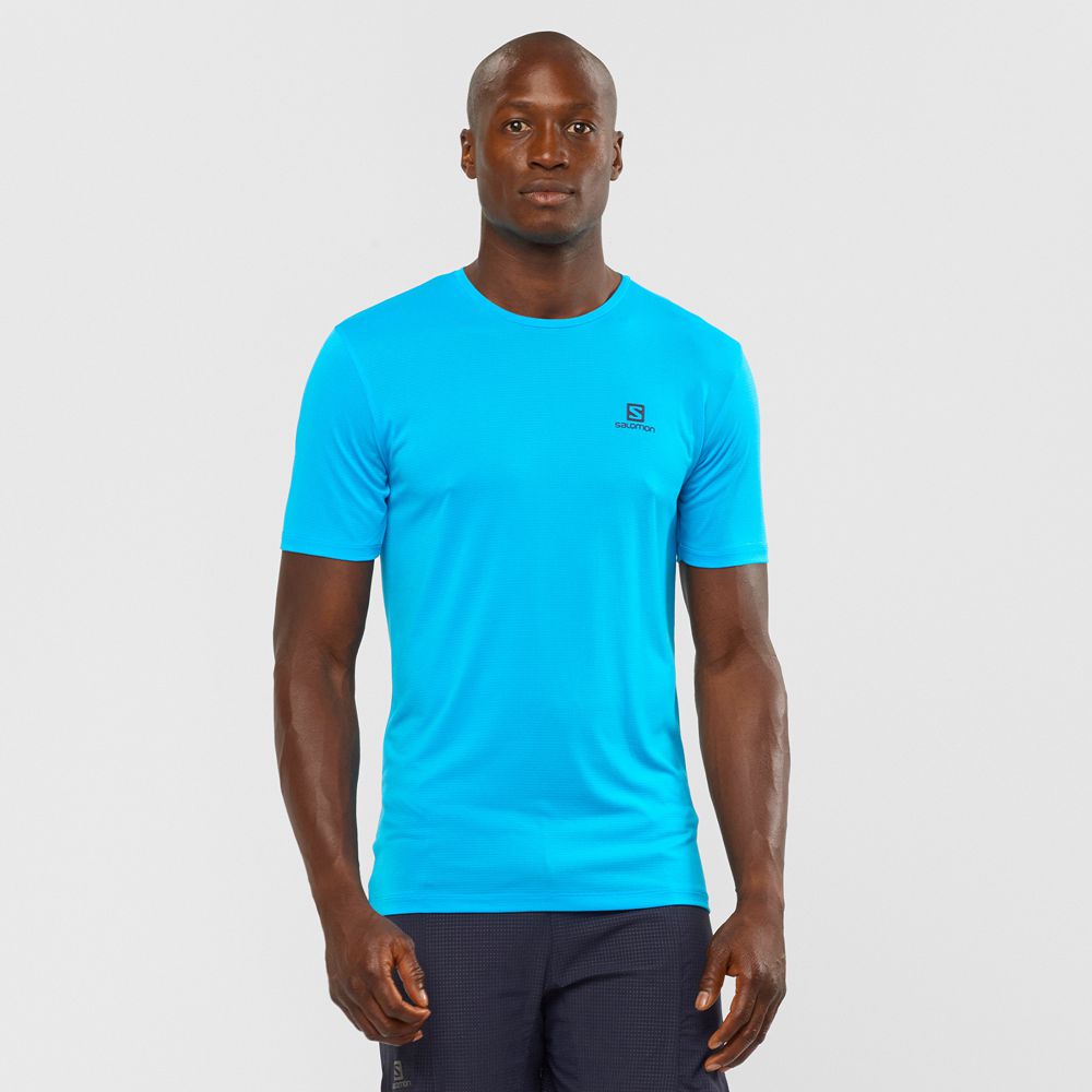 Hauts Salomon AGILE TRAINING Homme Turquoise | UCWVI-3475