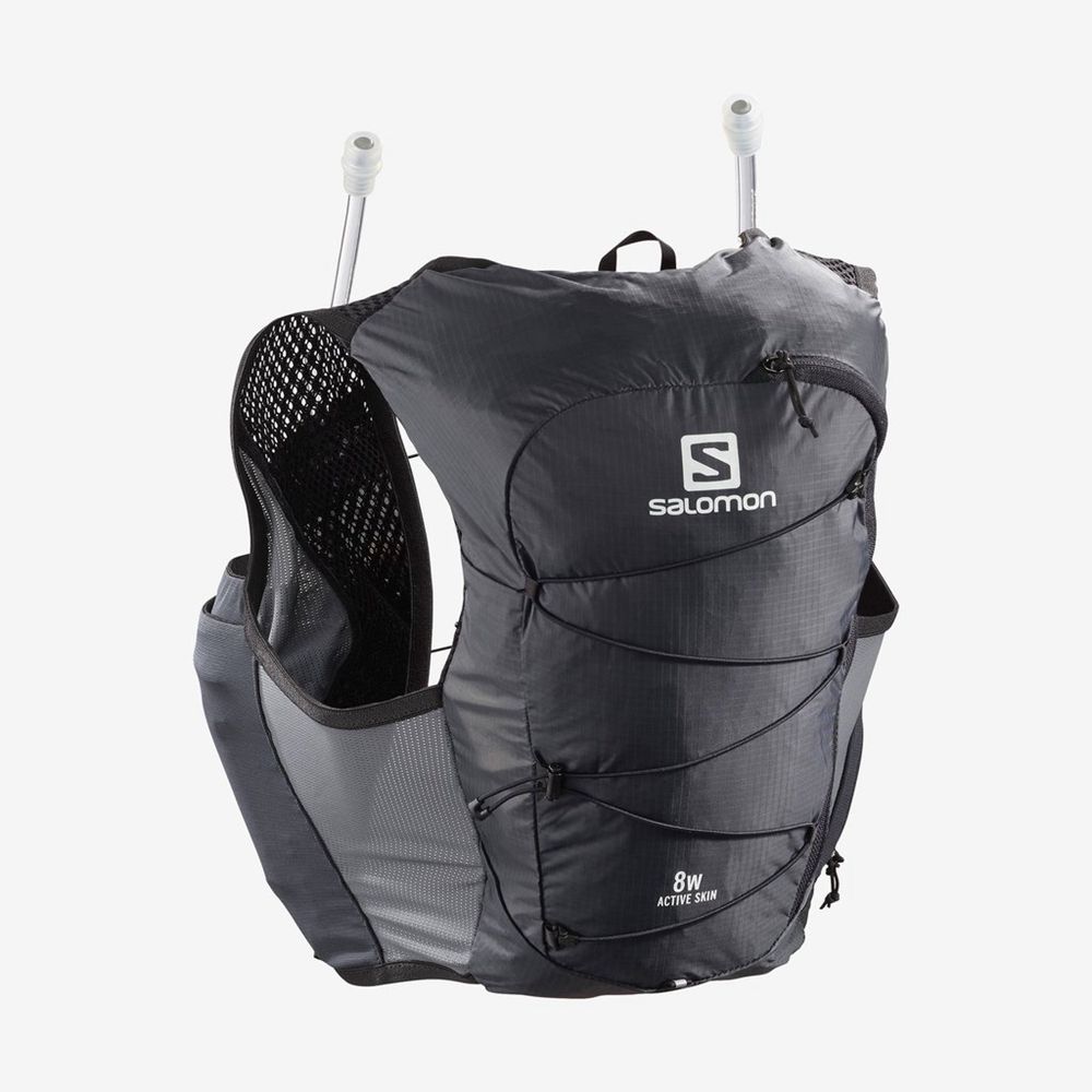 Packs Salomon ACTIVE SKIN 8 W SET Femme Noir | CUPDZ-6423