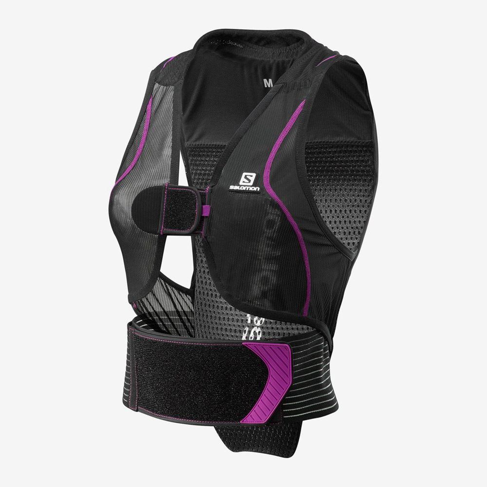 Packs Salomon FLEXCELL BACK PROTECTION Femme Noir Violette | GRYQD-1805