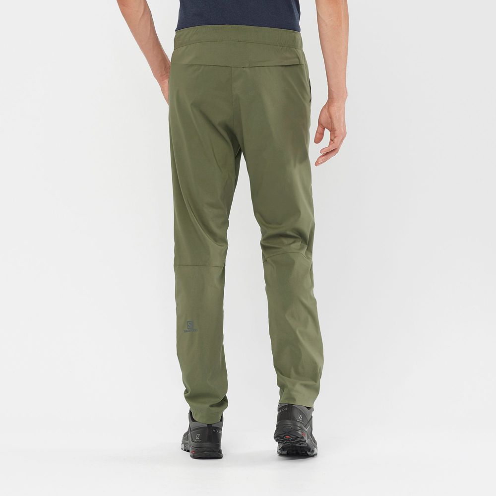 Pantalon Salomon OUTRACK TAPERED Homme Vert Olive | FNAWY-0159