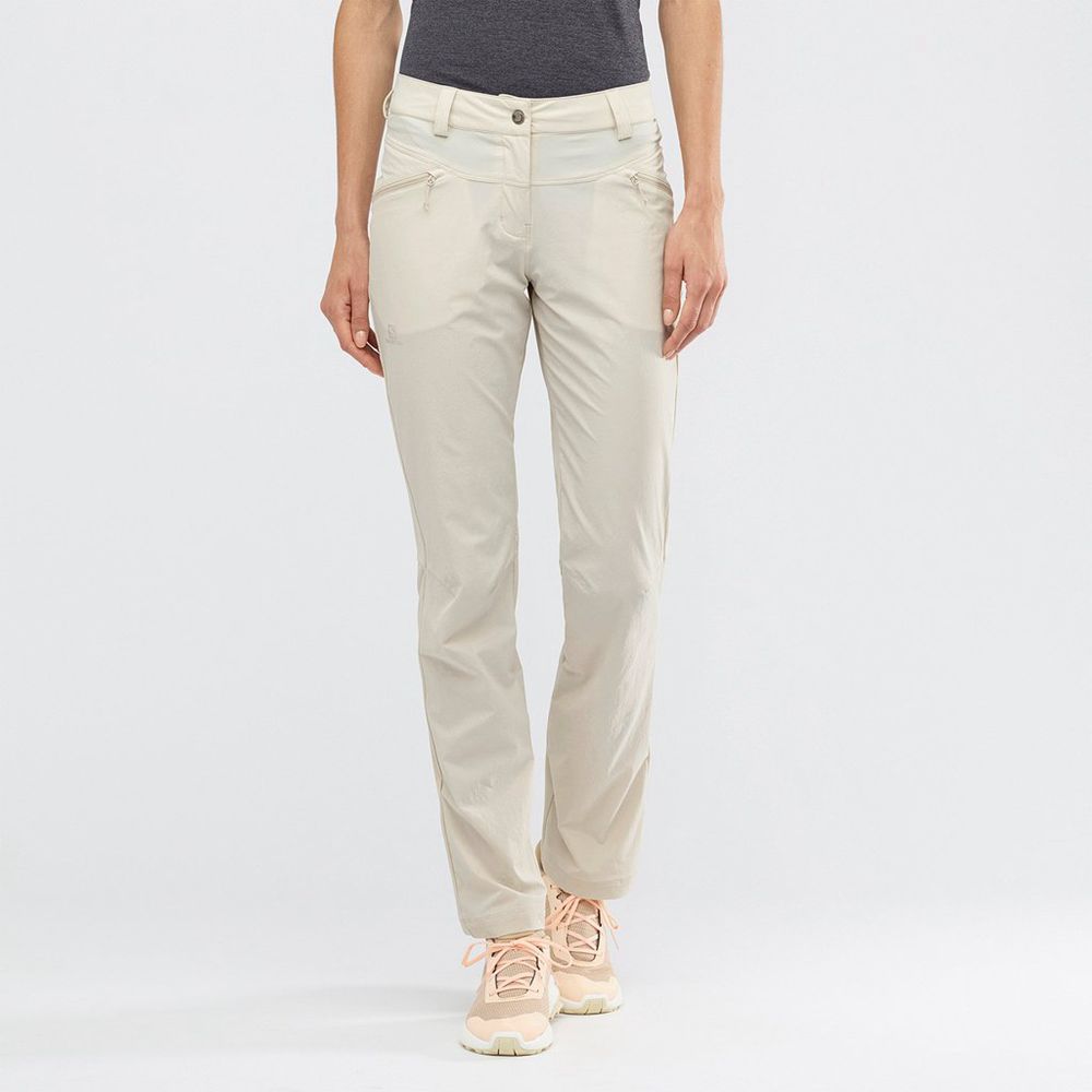 Pantalon Salomon WAYFARER LT Femme Blanche | OHAUV-8640