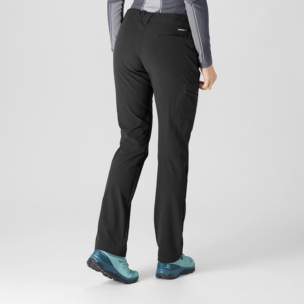 Pantalon Salomon WAYFARER STRAIGHT Femme Noir | BOJWH-3471