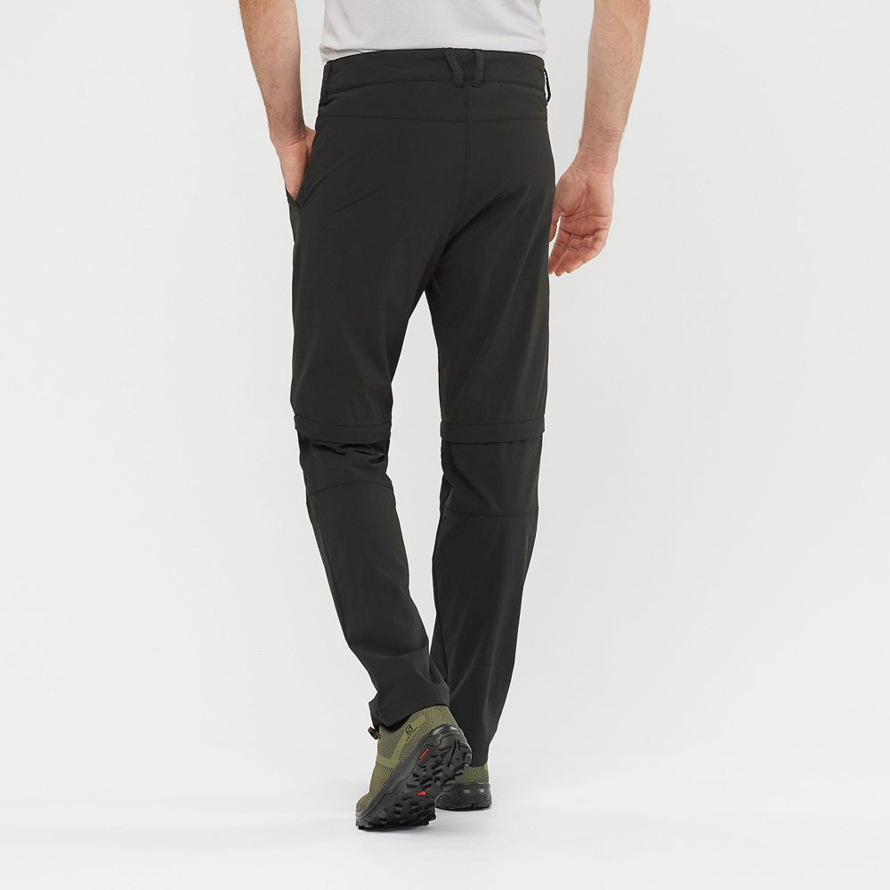 Pantalon Salomon WAYFARER ZIP OFF M Homme Noir | NRQYM-3780