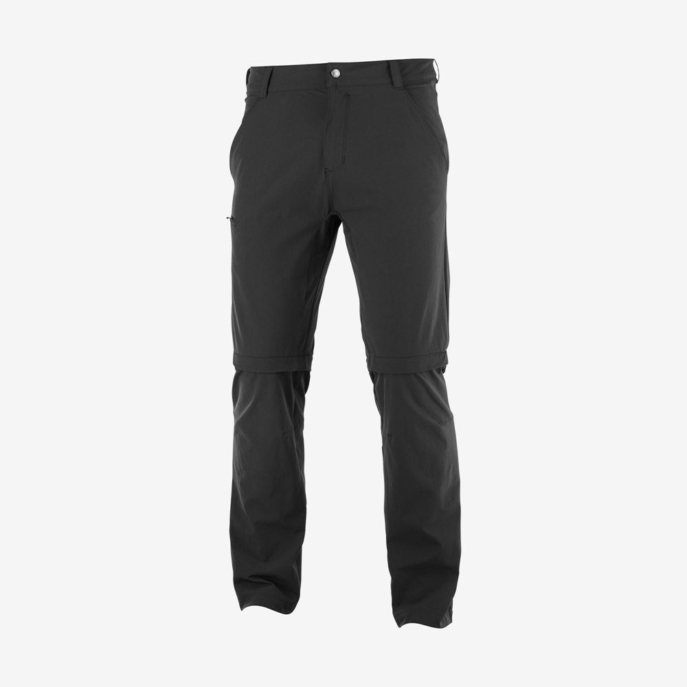 Pantalon Salomon WAYFARER ZIP OFF M Homme Noir | NRQYM-3780