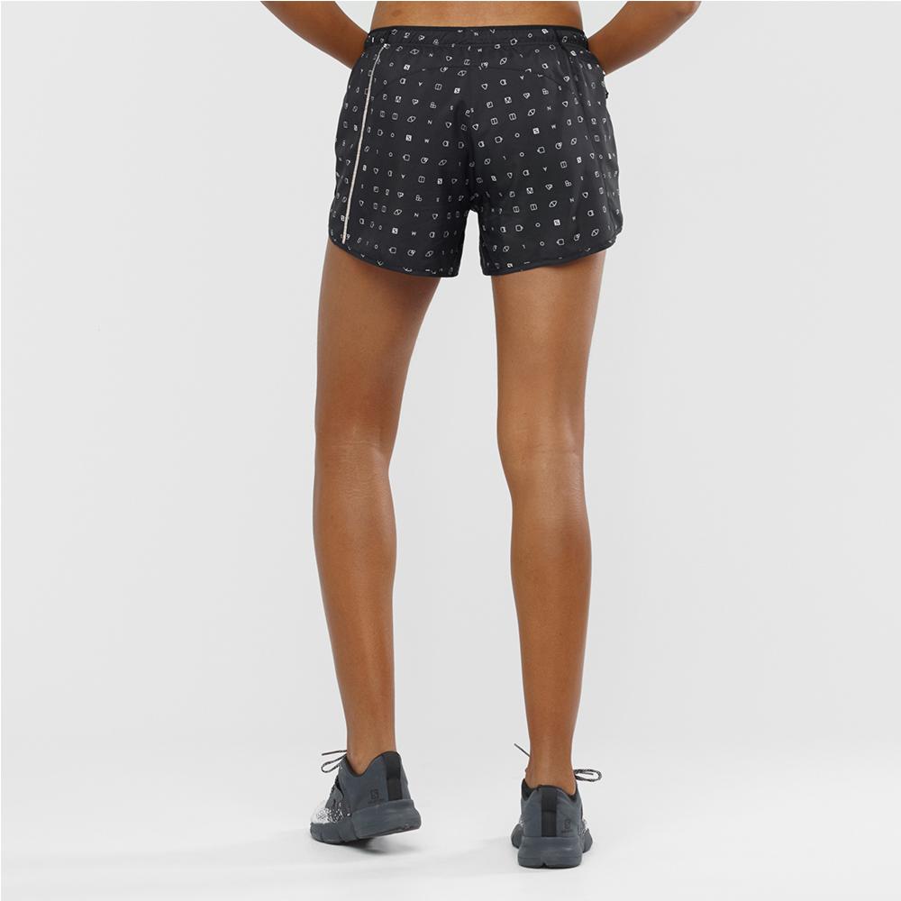 Short Salomon AGILE W Femme Noir | VMTPX-8216