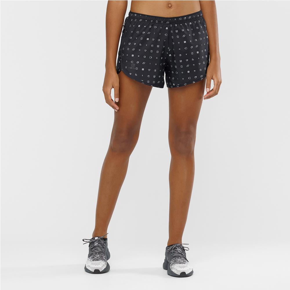 Short Salomon AGILE W Femme Noir | VMTPX-8216