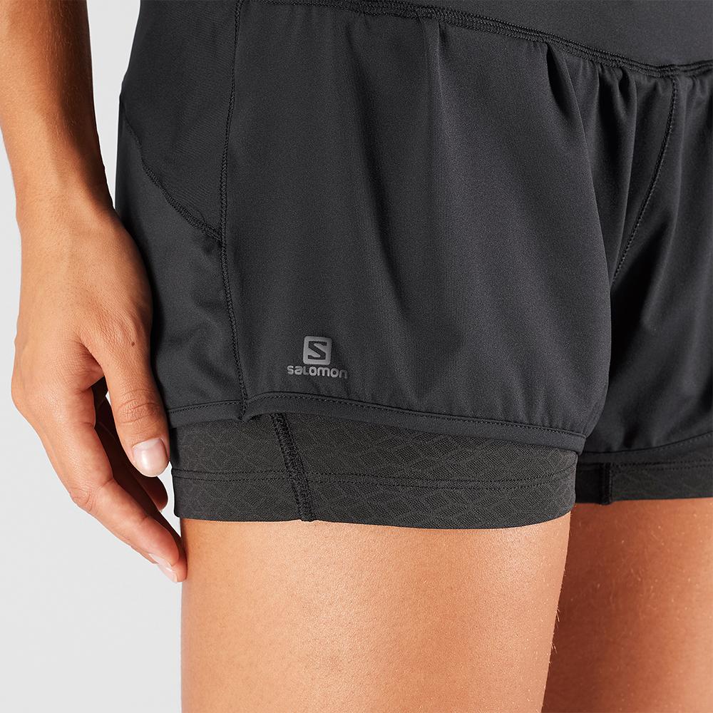 Short Salomon ELEVATE AERO W Femme Noir | NHOAI-0673