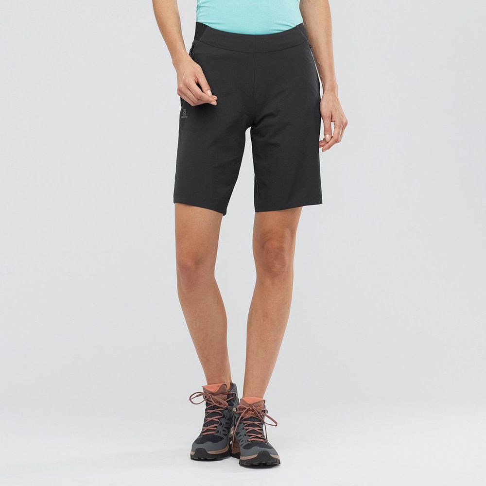 Short Salomon WAYFARER PULL ON Femme Noir | OAMEK-0835