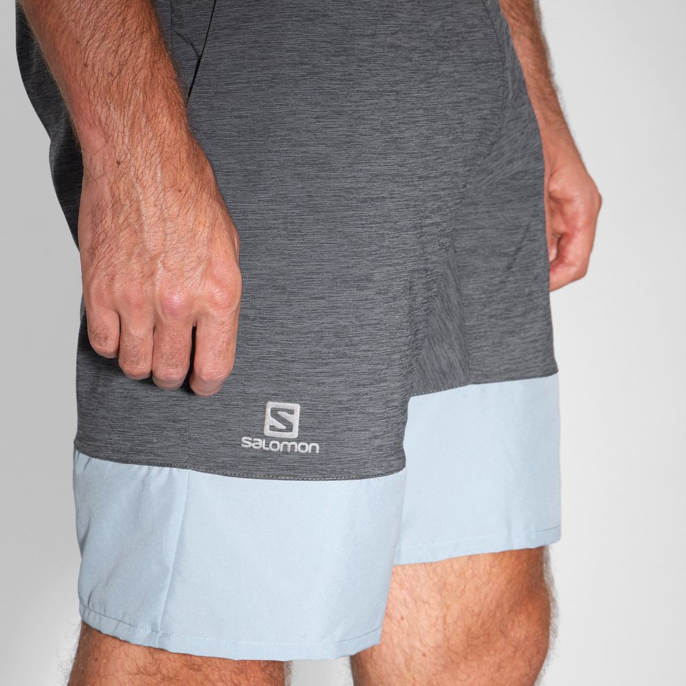 Short Salomon XA TRAINING Homme Grise Bleu | DEMFL-1608