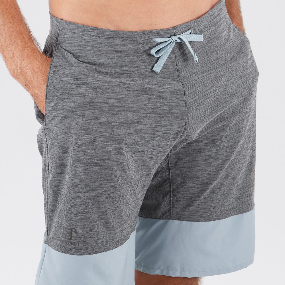 Short Salomon XA TRAINING Homme Grise Bleu | DEMFL-1608