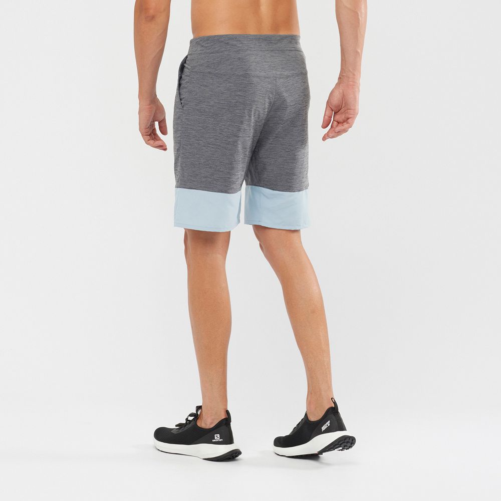 Short Salomon XA TRAINING Homme Grise Bleu | DEMFL-1608