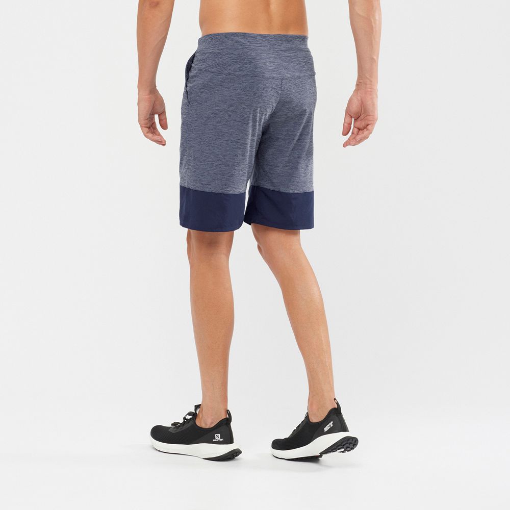 Short Salomon XA TRAINING Homme Grise Bleu Marine | ZSDIK-1728