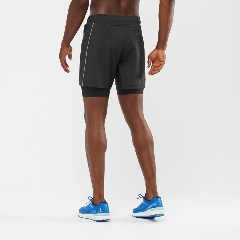 Short Salomon XA TWINSKIN Homme Noir | EPKQG-3804