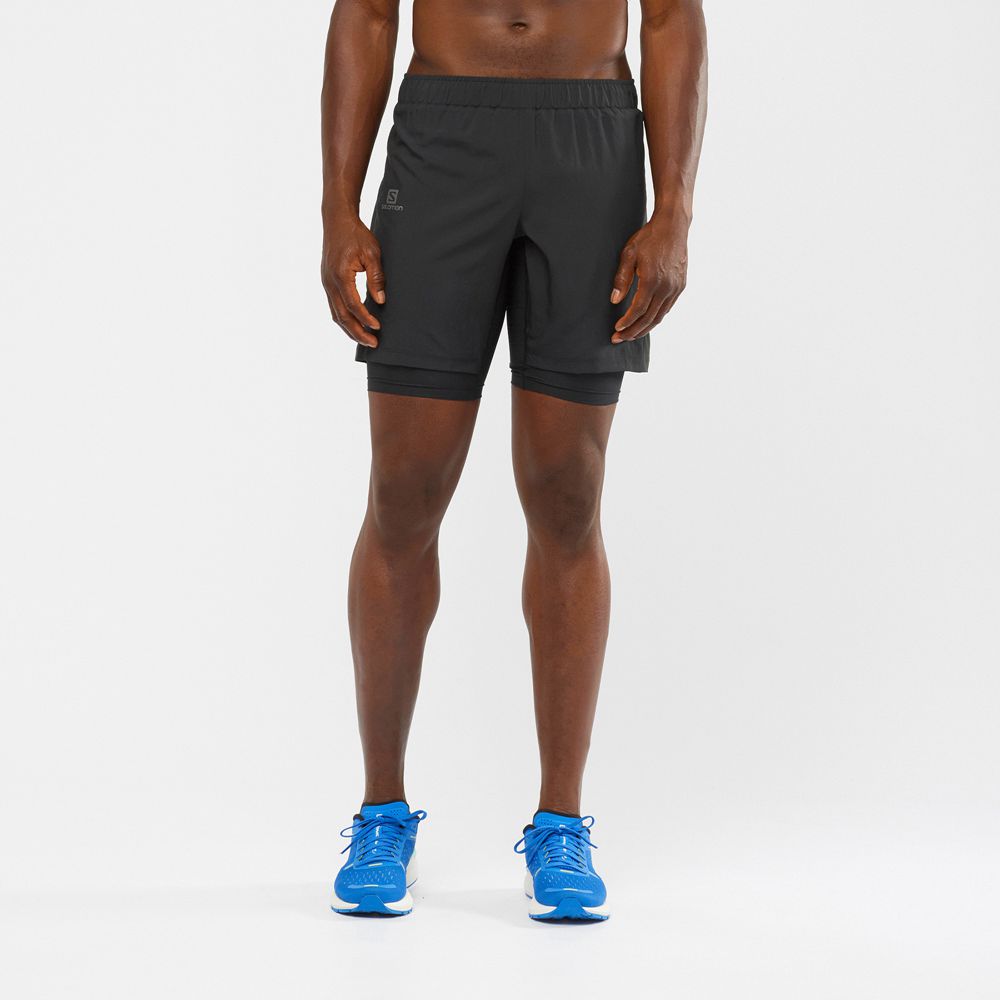 Short Salomon XA TWINSKIN Homme Noir | EPKQG-3804