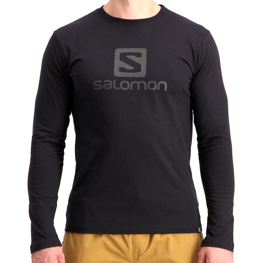 T Shirts Salomon ACHIEVE LS M Homme Noir | ONFAQ-5904